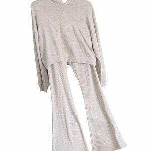 NWT No Boundaries Star Waffle Knit Hoodie & Flare Pants Set, Medium